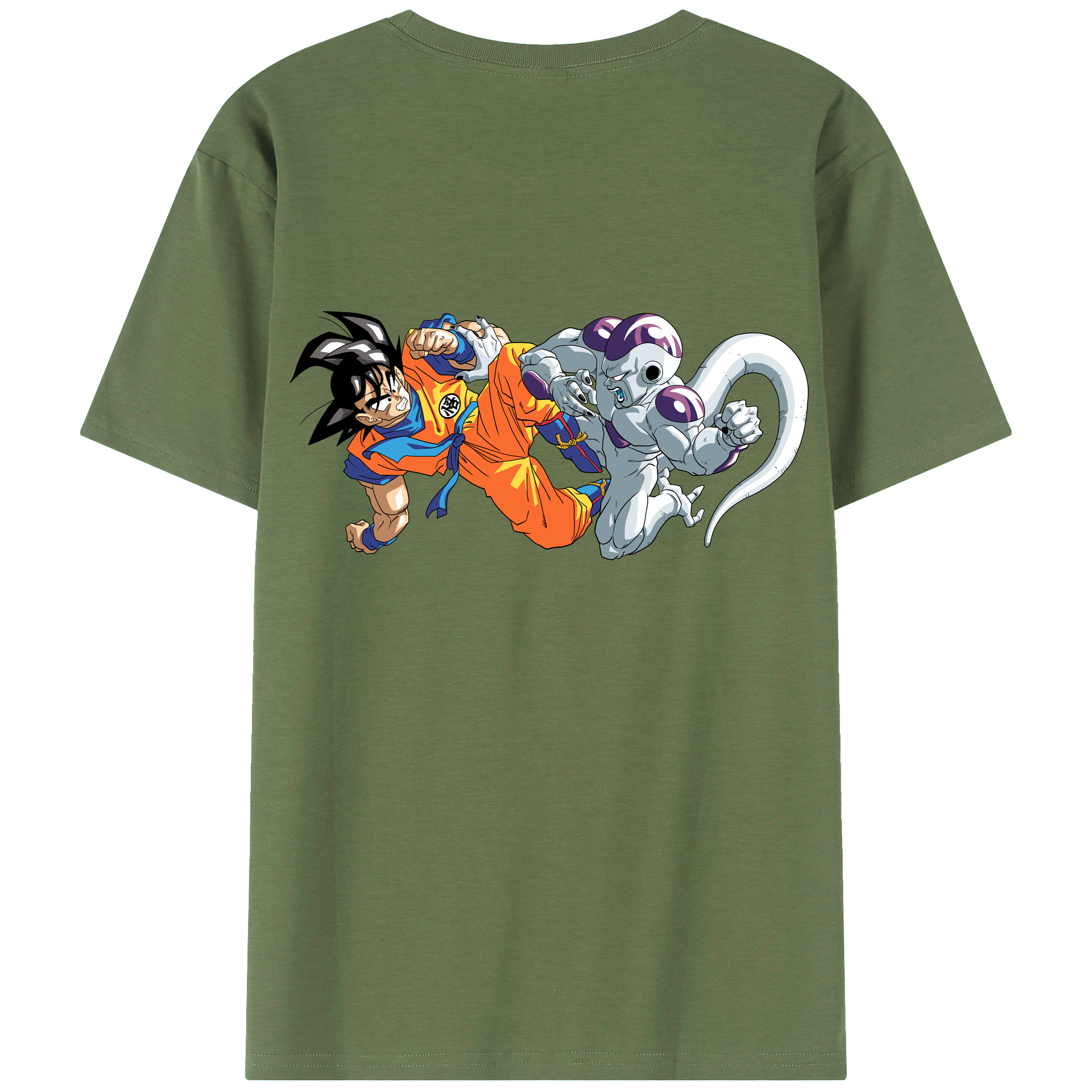 （画像用） ドラゴンボール 孫悟空（そん ごくう）Son Goku カカロット DRAGON BALL Kakarotto 綿100％ メンズ半袖Tシャツ（バックプリント） 通気性